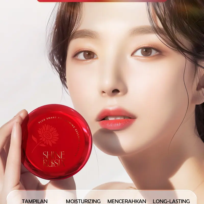 Shine Russia + CUSHION BUNGA MATAHARI - Plus Smart Fit Glowing Essence Cushion With Sunflower Ekstrac - Cushion Dengan Antioksidan yang Mencerahkan & Anti Luntur 4