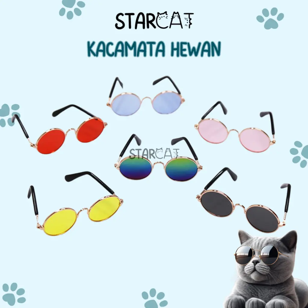 SC Kacamata Hitam Fashion Kucing Anjing Hewan Peliharaan Sunglasses Aksesoris Anabul