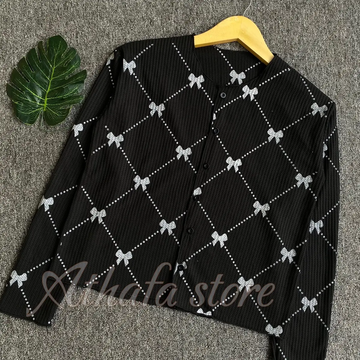 Cardigan Motif/ Cardigan Atasan Crop Top Wanita Korea Lingkar Dada 98-110cm & Panjang Baju 50cm