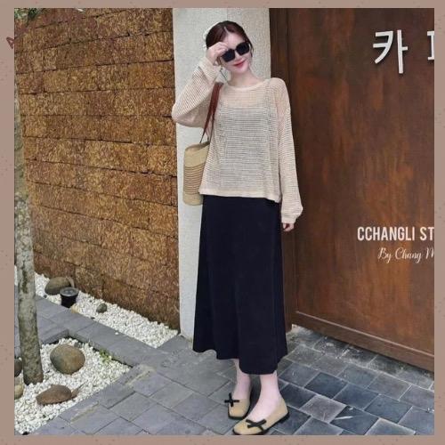 [ĐỦSIZE 38-70kg] Set Váy 2 Dây Dáng Dài Phối Áo Lưới