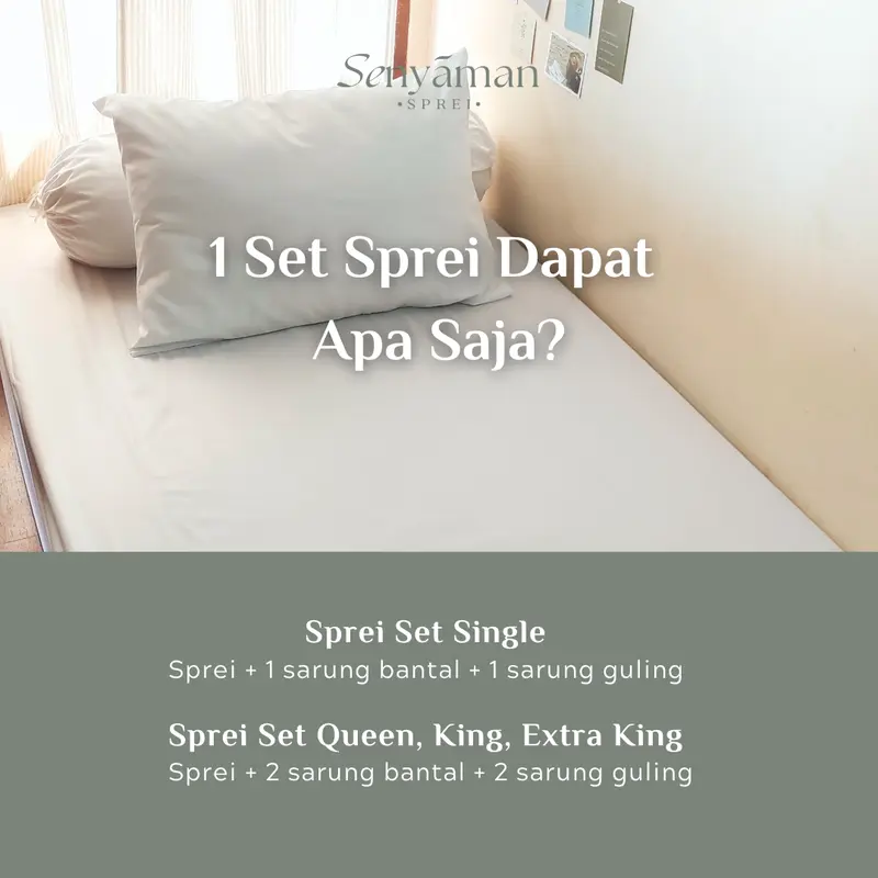 Senyaman - Sprei Set Single Collection 120x200 Tinggi 25 cm Bahan Microtex 1