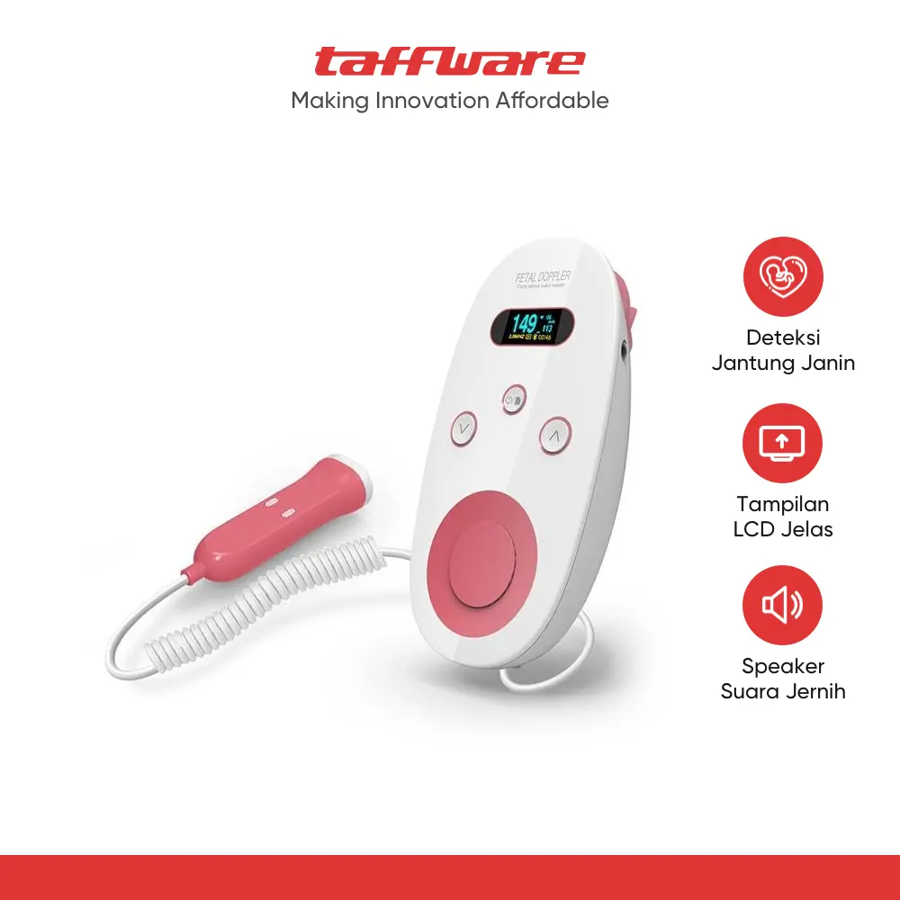 TaffOmicron Fetal Doppler Deteksi Jantung Janin Heart Rate Monitor - YM-2T8