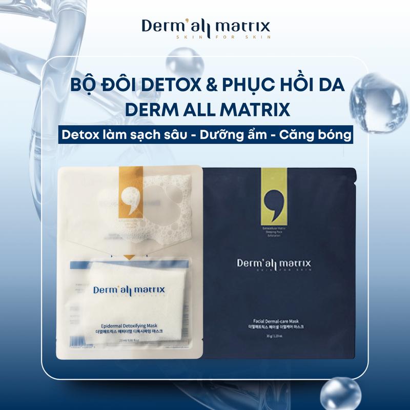  Combo 2 Miếng Mặt Nạ Epidermal Detoxifying & Facial Jelly Mask Derm All Matrix Hỗ Trợ Làm Sạch Sâu Dưỡng Ẩm Căng Bóng Da 