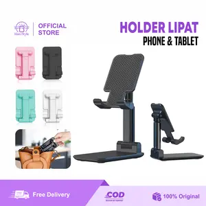 [HS] Dudukan Handphone dan Tablet Holder Lipat Smartphone Penyangga HP Portable Holder Phone Adjustable dan Foldable