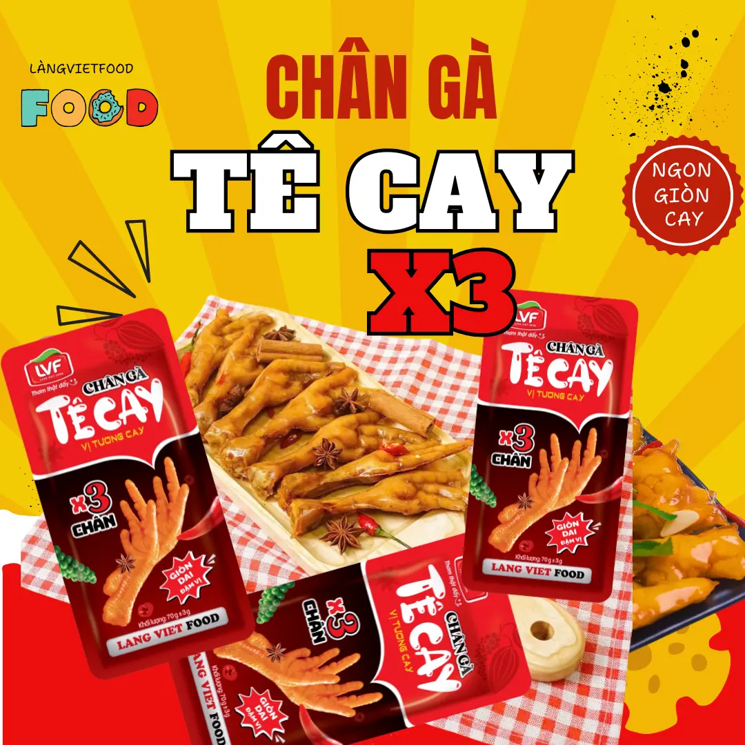 [Combo 30 Bịch Chân gà Tê Cay X3 Chân /1 bịch 70g+_3) chângà