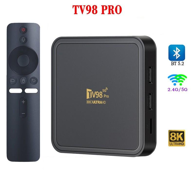 Android TV Box Tv98 Pro 8K ATV 14 giọng nói tiếng Việt 300 kênh Youtube miễn phí trọn đời