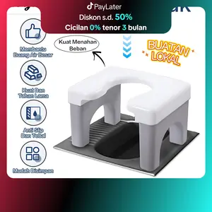 Dejavu Kursi Toilet WC Pispot BAB Dudukan Closet Jongkok Tempat Duduk Kamar Mandi Portable Foldable Plastik HSB682