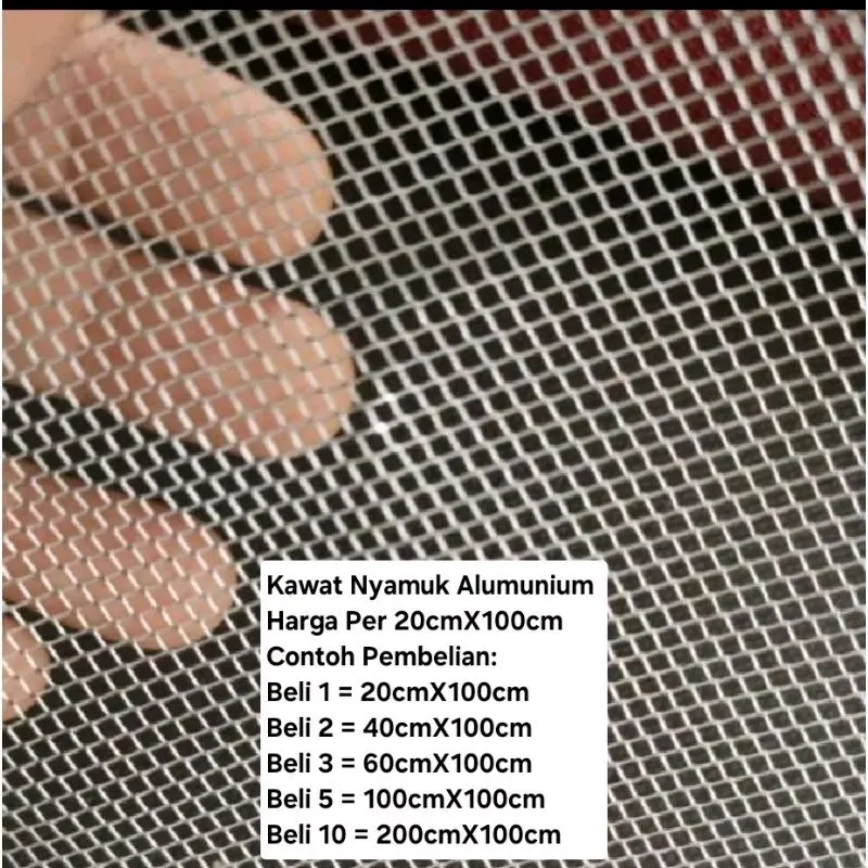 20cmX100cm Kawat Nyamuk Aluminium | Kawat Parabola Alumunium | Jaring Kawat Parabola Alumunium Kelambu