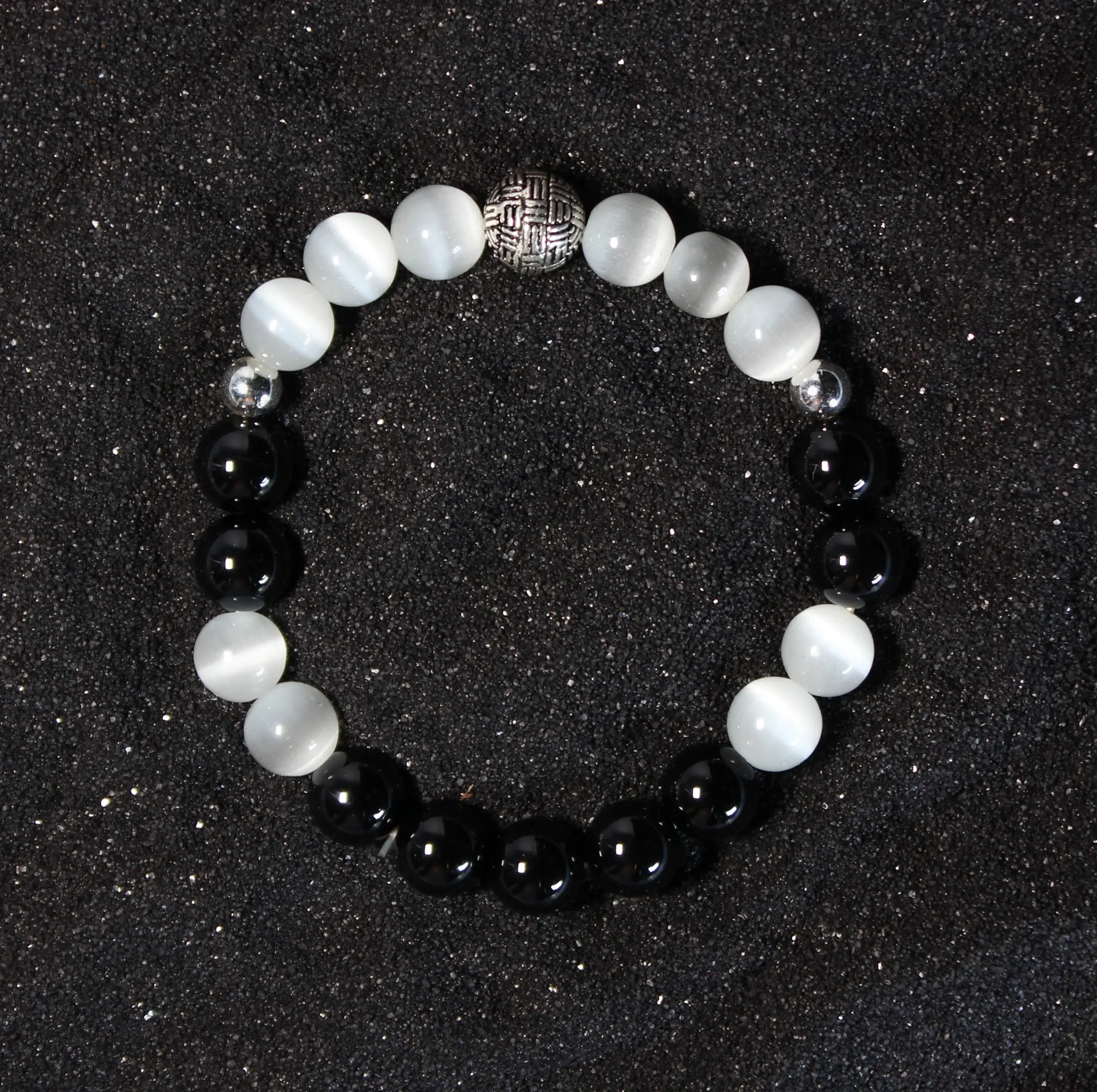 A021 Cat's Eye & Black Onyx Bracelet (08mm)