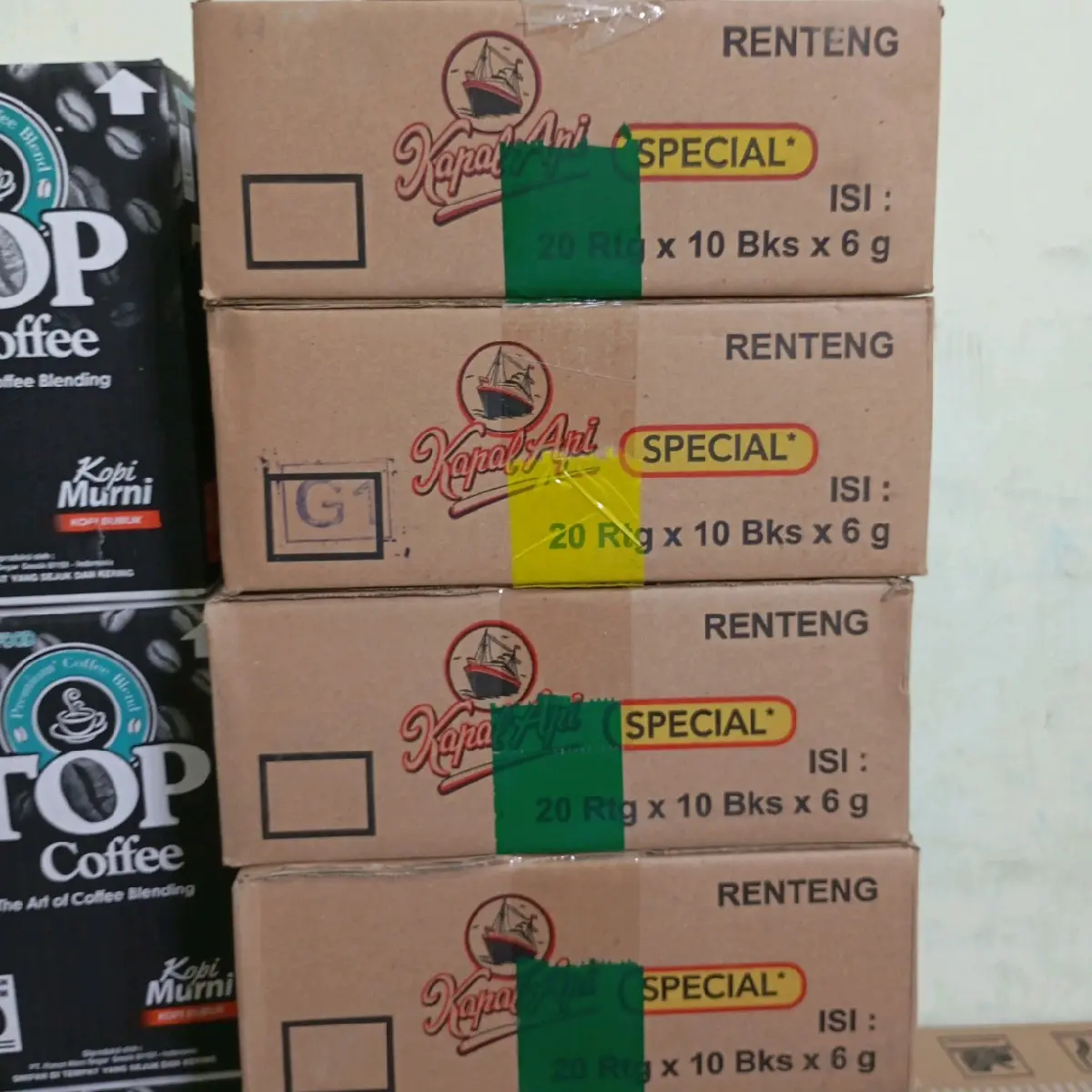 kopi kapal api mini tanpa gula 1 dus 20 renteng