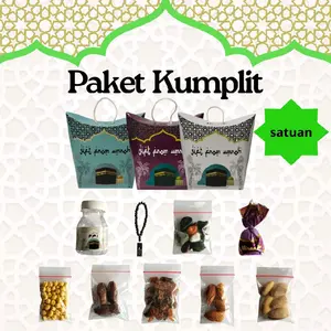 Paket Oleh-Oleh Haji dan Umroh PAKET KUMPLIT / Souvenir Makanan Muslim GIFT Tasbih  Snacks Food Hadiah