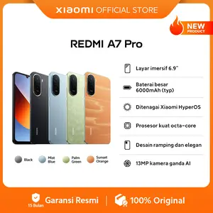 Xiaomi Redmi A7 Pro (4+64 GB) (4+128 GB) | Layar imersif 6.9 inch | Baterai 6000mAh (Typ) | Xiaomi HyperOS | Prosesor octa-core | Desain ramping dan elegan | 13MP kamera ganda AI | HP Android [Xiaomi Official Store]
