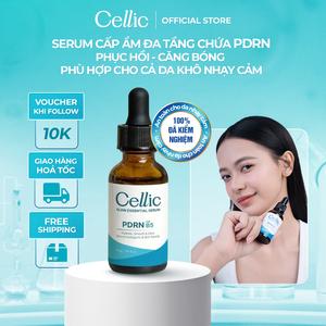 Tinh chất dưỡng ẩm Cellic Glow Essential Serum 30g - chứa B5, HA, PDRN cấp ẩm đa tầng, nuôi dưỡng tế bào