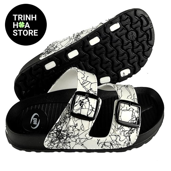 Dép nam , nữ quai ngang big size , chốt cài xuyên đế , siêu bền - Hàng VNXK - TRINHHOASTORE – TH049-3 Nhung DéP Đồng Đế Bằng