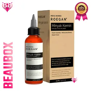 ROEGAN Minyak Kemiri 100% ORIGINAL HALAL BPOM - Penumbuh Rambut Penghitam Uban Alami Rontok Haircare