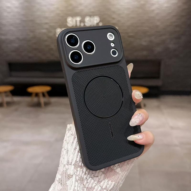 Ốp lưng DaMo cao cấp giải tỏa nhiệt, thoáng khí và làm mát cho Iphone 18/17/16/15/14/13/12/11 (Pro/Max/Plus), bề mặt nhám, viền mềm bằng TPU, nhẹ, thoát nhiệt tốt, chống sốc