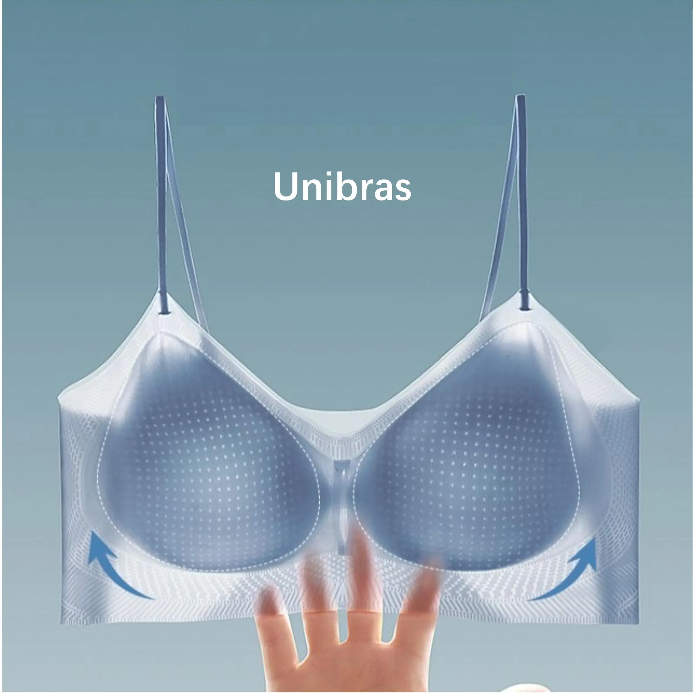 Unibras: Cooling Cloud Bra- Thin/Light, Push-Up-Gathered Underwear, Seamless No Steel, Summer Sleep Bra