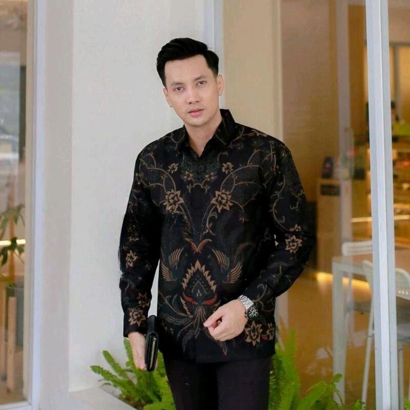 Baju Kemeja Batik Pria Modern Terbaru Batik Pria Kemeja Lengan Panjang Motif Batik 2025 Batik  Pekalongan Katun 4