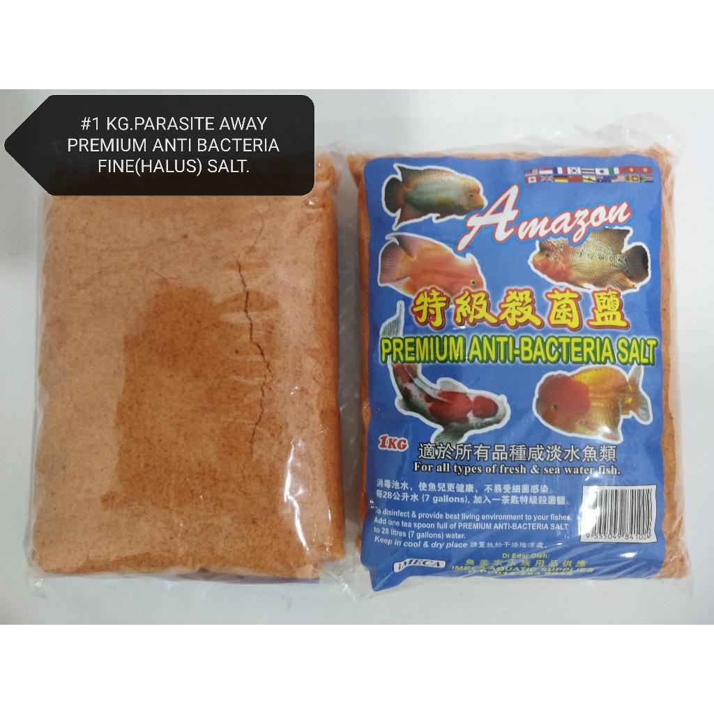 Fine (2xPack) Amazon Anti Bacteria Brown Parasite Away Salt 1kg for Aquarium Fish Garam Ikan Akuarium