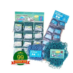 isi 12 Sabut Jaring hijau Cuci Piring/Gosok Panci jaring/gosok panci/pencuci/Pembersih dapur Merah Plastik