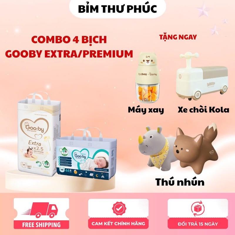   COMBO 4B  Tã bỉm dán quần GOOBY EXTRA mẫu mới 2025 mềm mỏng thấm hút tốt. 