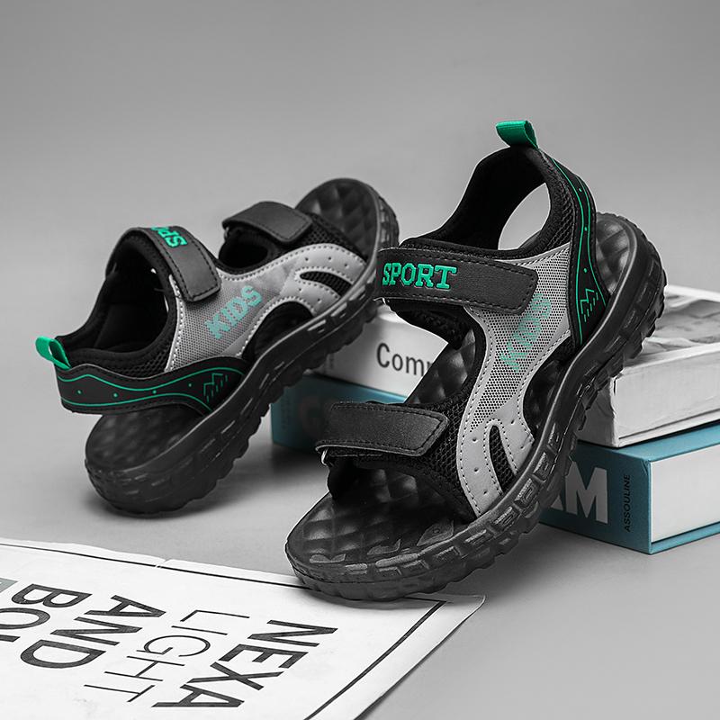 【Luckyy Kid】Petualangan Luar Ruangan Asli Sandal gunung olahraga Sandal Musim Hujan Sandal kualitas terbaik Sandal Anak Laki-laki Anti Selip Bahan Anti Selip 7