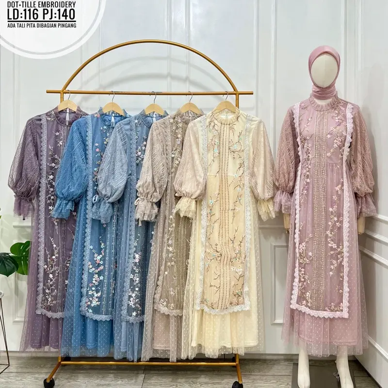 GAMIS ZIRA WARNA TILE BORDIR 0