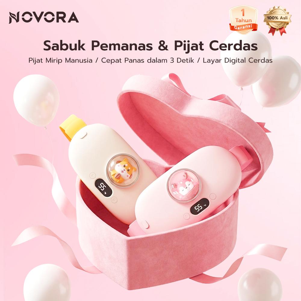 NOVORA Penghangat Perut Haid Elektrik Pereda Nyeri/ Bantal Penghangat Haid Pemanas Perut Portable/ Sabuk Pijat Penghangat Menstruasi Perut Keram dan Nyeri/ Heating Pad Menstruasi Wanita/ Alat Pereda N