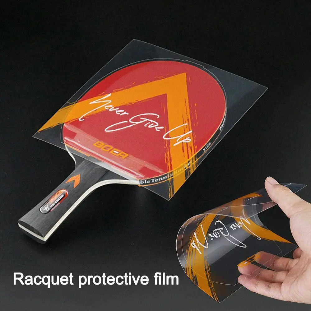 Table Tennis and Badminton Tool Transparent Ping Pong Racket Protective Film Self Adhesive Rubber Sticky Racket Rubber Protective Film Dust Proof Table Tennis Racket Protector