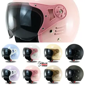 Helm Bip Plast Pilot Fantasy Solid Premium Dengan Kaca Pilot Smoke - Helm Sni Untuk Pria Wanita