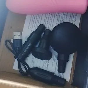 EMS Alat Pijat Getar Elektrik Massage Gun 4 IN 1 Electric Portable USB Kabel Alat Terapi Otot Alat Pijat Elektrik Portable