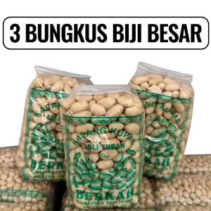 3 BUNGKUS KACANG KUPAS 250 GRAM X 3= 750 GRAM (BIJI BESAR)