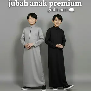 JUBAH GAMIS ANAK COWOK 4 SAMPAI 12 TAHUN GRATIS PECI BAJU MUSLIM ANAK LAKI LAKI