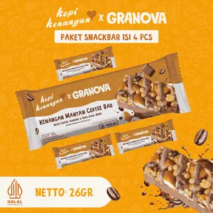 Kopi Kenangan X Granova - Coffee Bar 26gr x 4 pc - Snackbar, Healthy Snack, Halal