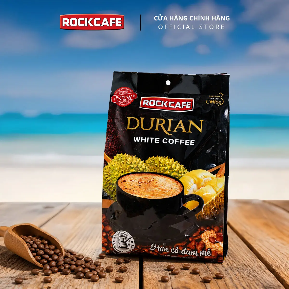 RockCafe - Cà phê Sầu riêng (Túi 30 gói x 20 gr)