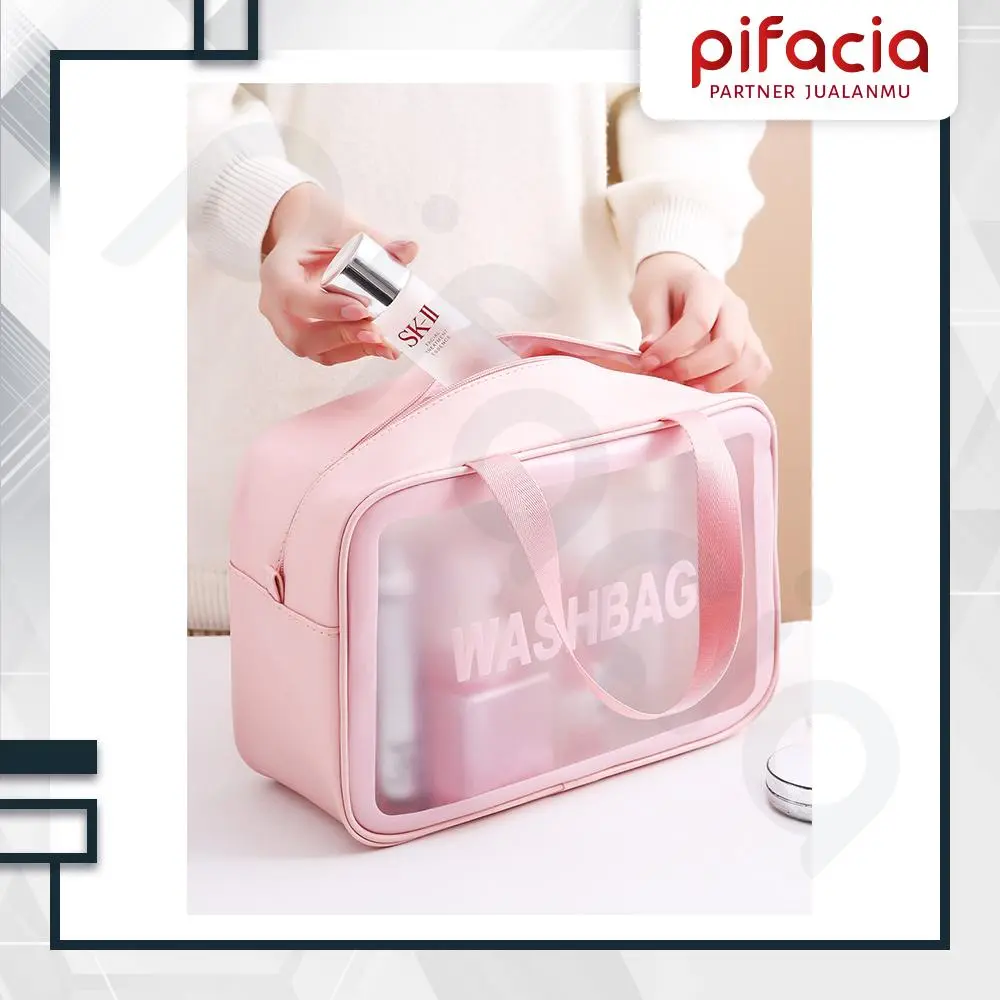PIFACIA Tas Kosmetik Washbag Travel Pouch Make Up Organizer Waterproof