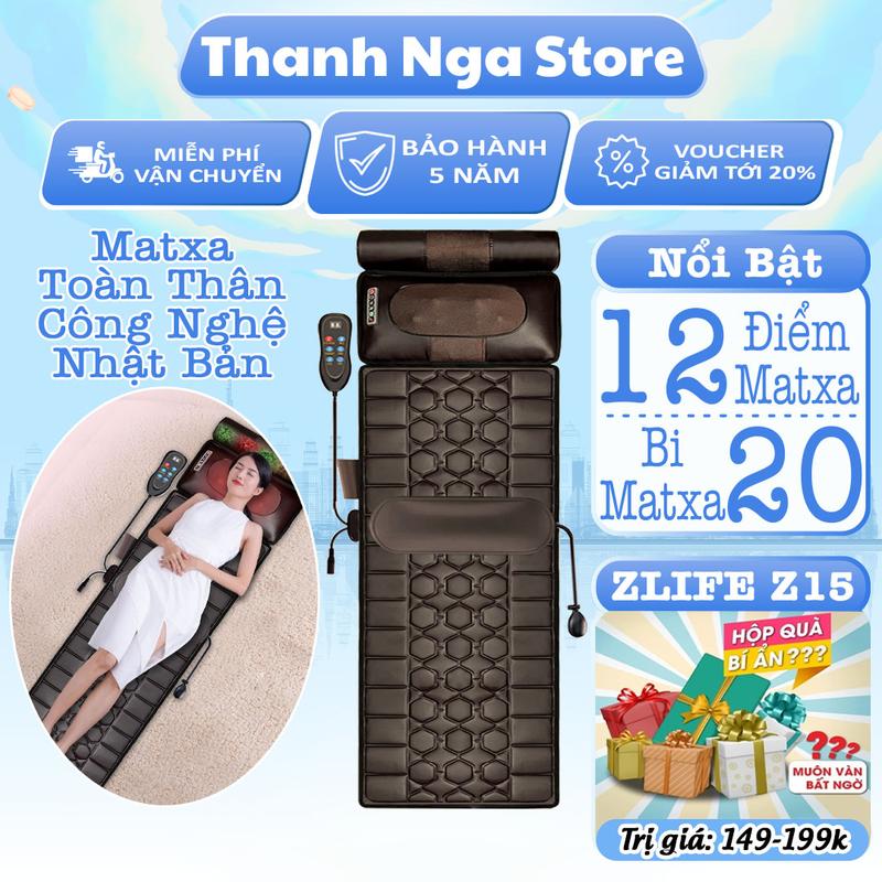 Thảm Massage Toàn Thân Có Kèm Gối Thảo Mộc Và Massage Chân - Nệm, Đệm, Gối, Máy Massage Toàn Thân, Cổ Vai Gáy Có Hồng Ngoại, Túi Khí, Đỡ Đau Nhức Nhanh Chóng
