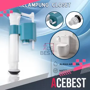 Pelampung Kloset Duduk Pelampung Kloset  Kotak Universal M-347+M-346 Putih Biru Bahan Plastik