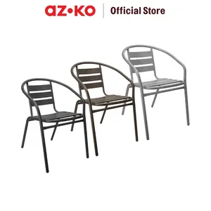 AZKO Soleil Neelix Kursi Teras Berlengan Stacking Arm Chair Cafe Restaurant Chair Kursi Ruang Tamu Tempat Duduk Serbaguna