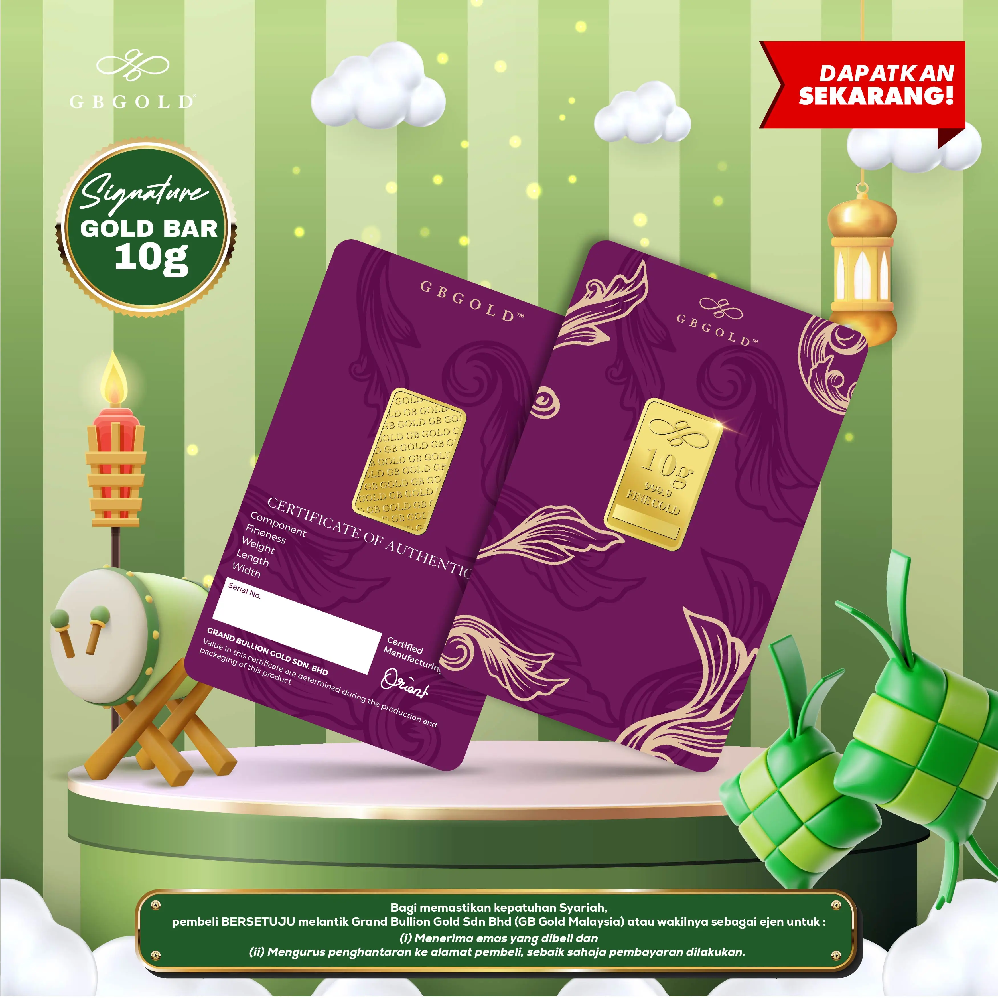 GB GOLD Signature GoldBar 10g (Emas 999.9)