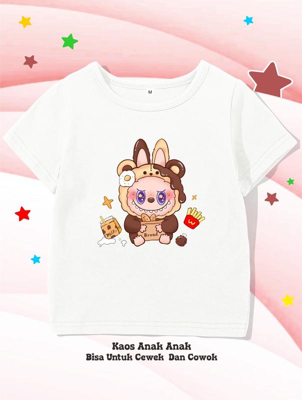 Chibi-chibi | LABUBU COKLAT | T-shirt Kids | Kaos anak cewek cowok Fashion 6