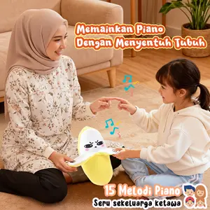 Boneka Irama Sensor Interaktif dengan Musik Piano, Mainan Musik Sensor Tubuh Manusia untuk Anak-Anak, Mainan Interaktif Metronom Sensor Bentuk Buah untuk Hadiah Ulang Tahun Anak