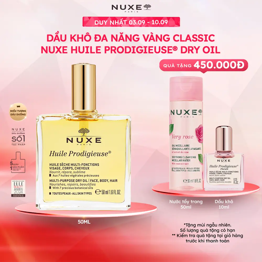 Dầu Dưỡng Da Nuxe Huile Prodigieuse Multi-Purpose Dry Oil 50ml