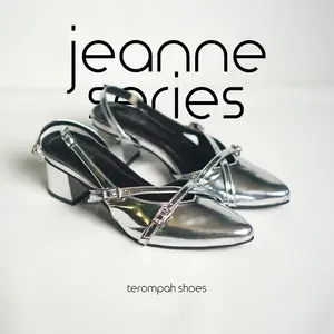 Tarompah Shoes Jeanne Silver Mules Heels 5cm