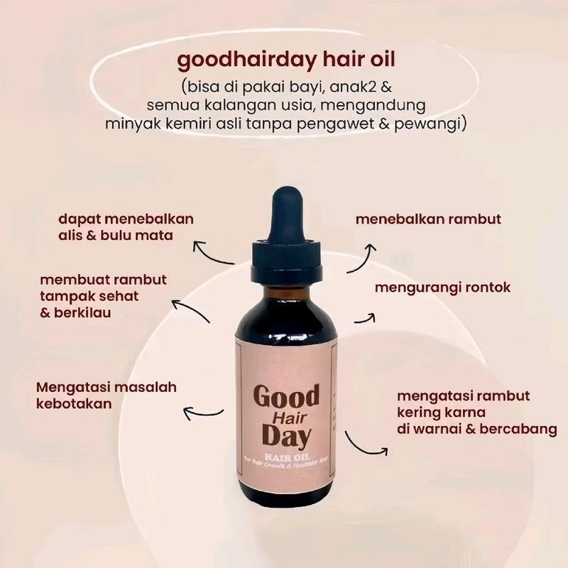 VIRAL!! GOOD HAIR DAY Hair Tonic & Hair Oil Asli Original Penumbuh Rambut Rontok Kering 3