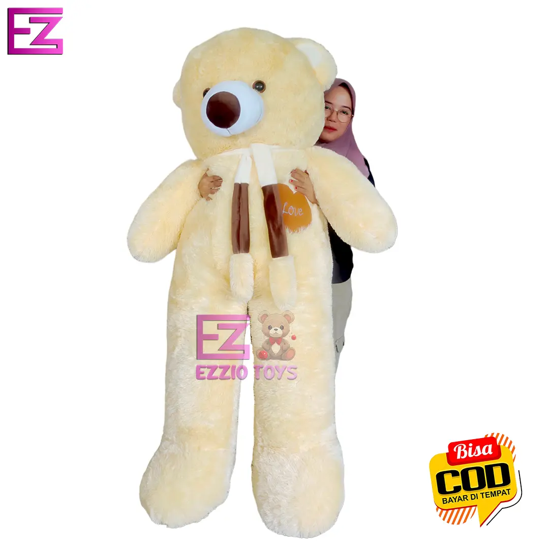 Boneka Teddy Bear Beruang Besar super Jumbo 1.6 Meter Lucu Lembut Cocok Untuk kado Toys Set Hadiah Beraneka warna Dolls