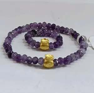 1 set gelang dan cincin natural stone variasi charm