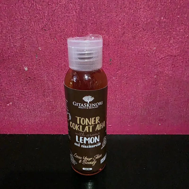 BUNDLING 3 PCS 100ML TONER KELUPAS BPOM TONER COKLAT AHA LEMON ORIGINAL GITASKINORI TONER FLEK  Mencerahkan Kotoran Perawatan Wajah extra badan jerawat 6