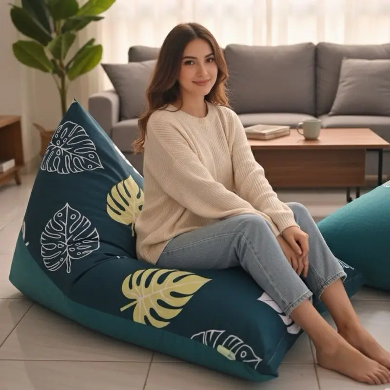 BEAN BAG TRIANGLE SIZE LARGE TERMASUK ISI SIAP PAKAI