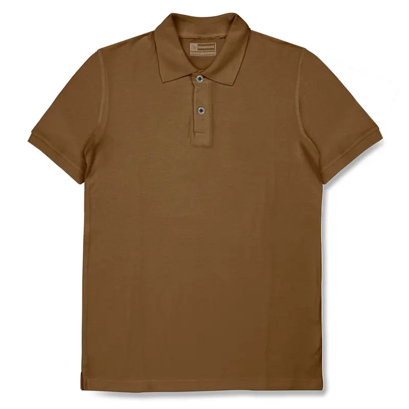Rambidend - Polo Shirt Polos  Pendek Terkeren T-Shirt Baju Distro Pria Santai Baju Kerja Baju Kerah Brand Quality Caramel 0